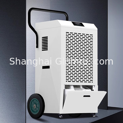 Room uses industrial type humidifier/dehumidifier. Portable type. Commercial type. Portable type. Dehumidifier