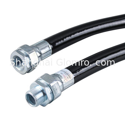 DN20 Explosion Proof Flexible Conduit Stainless Steel Corrugated Hose for Hazardous Areas Rubber Tubing