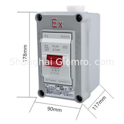 One switch Explosion-Proof Air Switch 20A Exde IIC T6 IP65 Push-Pull Operation