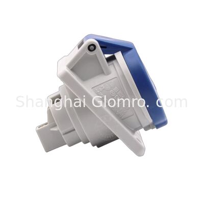 IP44 Waterproof Industrial Concealed Angled Socket 16A 200-250V 32A 380-415V