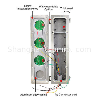 WF1 Anti-Corrosion Explosion Proof 3 Phase Indicator IP66 AC220V/380V Sliding Contact Line Live Indicator Lamp