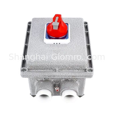 Square Double Pole Explosion-Proof Circuit Breaker IP65 Ex Db Eb Iib T6 6ka Surface Mount AC220/380V Industrial Use

