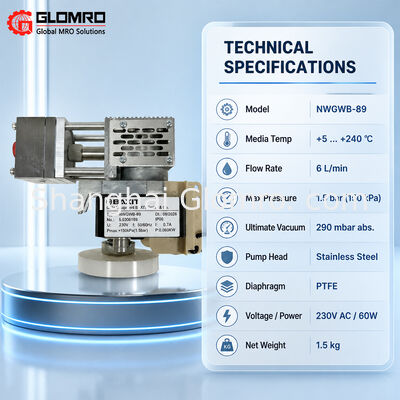 BAXIT NWGWB-89 Continuous Working High Temperature Sampling Pump Diaphragm Vacuum Pump for Online Gas Analyzer
