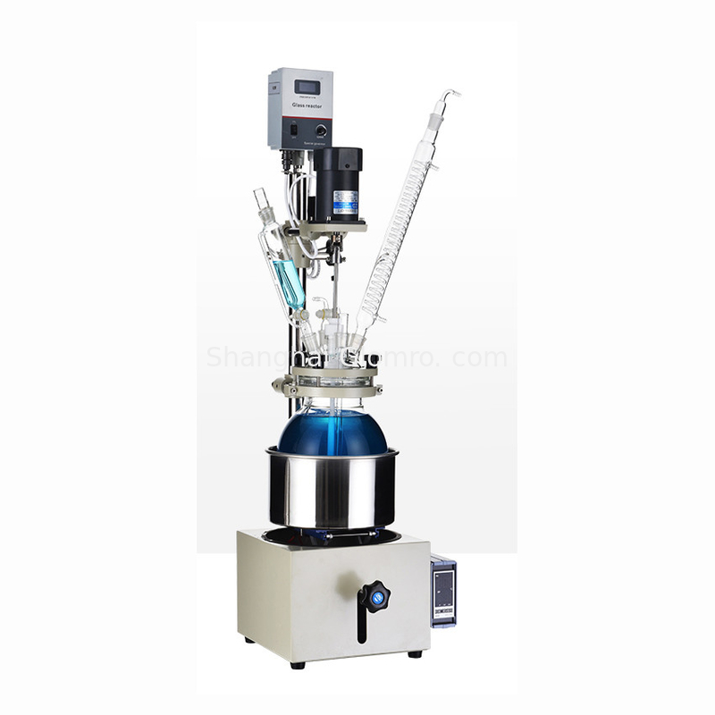 Jacketed Single Layer Glass Reactor Chemical Vacuum Mixing Reaction