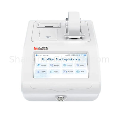 เครื่องวิเคราะห์โปรตีนกรดนิวเคลียน Ultra-micro Spectrophotometric, OD600 อุปกรณ์ห้องปฏิบัติการตรวจจับการหลอดธาตุของแบคทีเรีย
