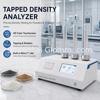 เครื่องวิเคราะห์ความหนาแน่นหลายสถานี Tapped High Repeatability Powder Physical Properties Tester สําหรับห้องทดลอง QC
